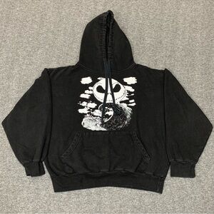 Disney Nightmare Before Christmas Jack Skellington‎ Black Pullover Hoodie Large